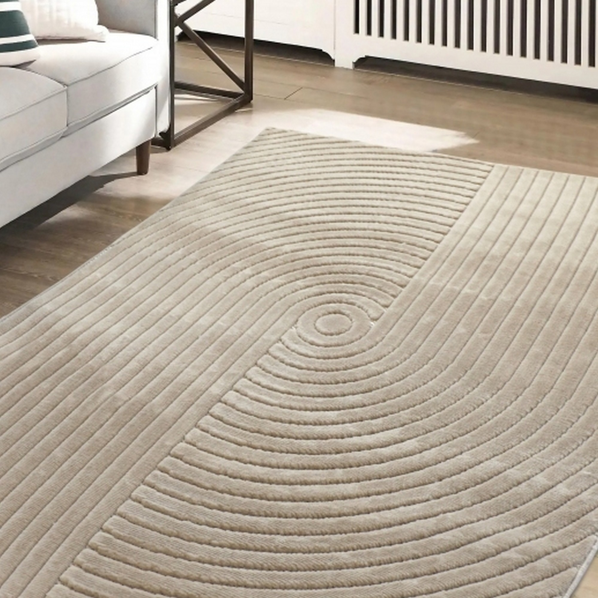 Malmo Knot Textured Carved Indoor Outdoor Rugs In Natural